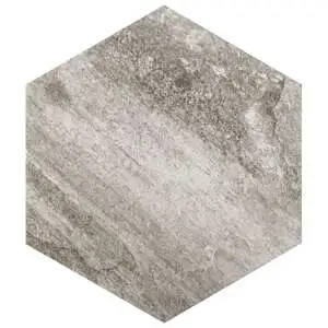 Oberon Storm Gray Porcelain 20" Hexagon Matte Porcelain