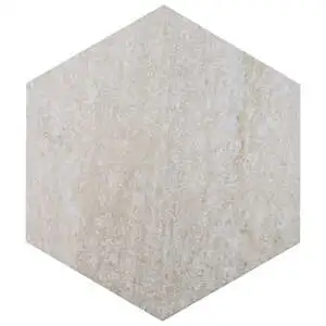 Oberon Smoke White Porcelain 20" Hexagon Matte Porcelain