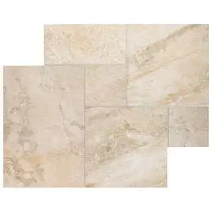 Oberon Sand Beige French Pattern Matte Porcelain