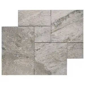Oberon Storm Gray French Pattern Matte Porcelain