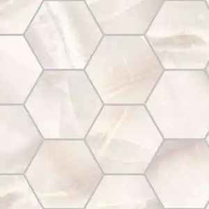 White 4″ Hex Polished