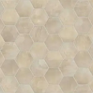 Cream 6″ Hex Matte