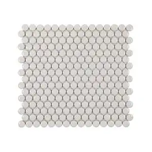 Pearl Glossy 3/4 Inch Penny Round Porc Mos