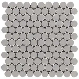 Simple 2.0 Gris 1" Circles Polished Porcelain Mosaic