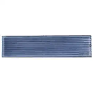 Stacy Garcia Artblock Denim Blue 4x16 Fluted Glossy Porcelain