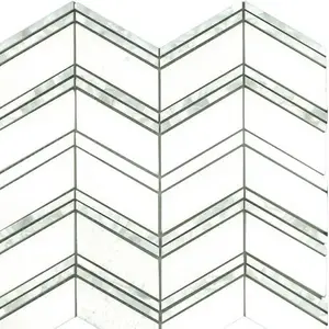 Chevron Thassos/Shell Polished