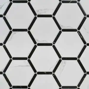 Zemira Bianco White 9" Hexagon Matte Porcelain