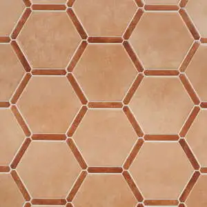 Zemira Terracotta Light 9" Hexagon Matte Porcelain