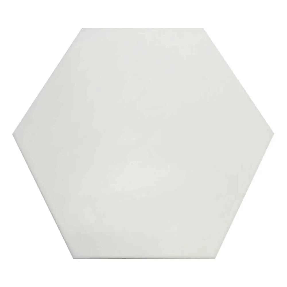 White 8″ Hex Matte