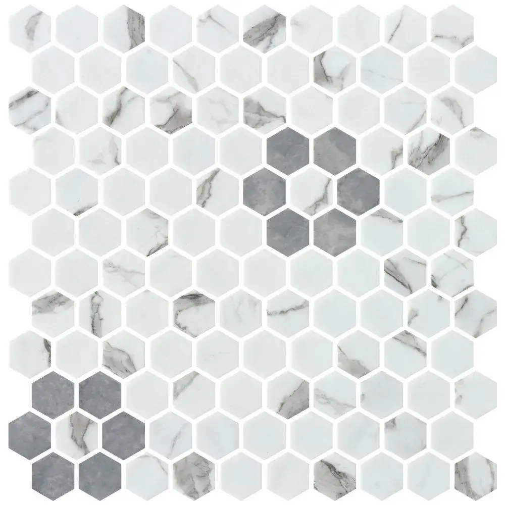 White/Grey Rosette Matte