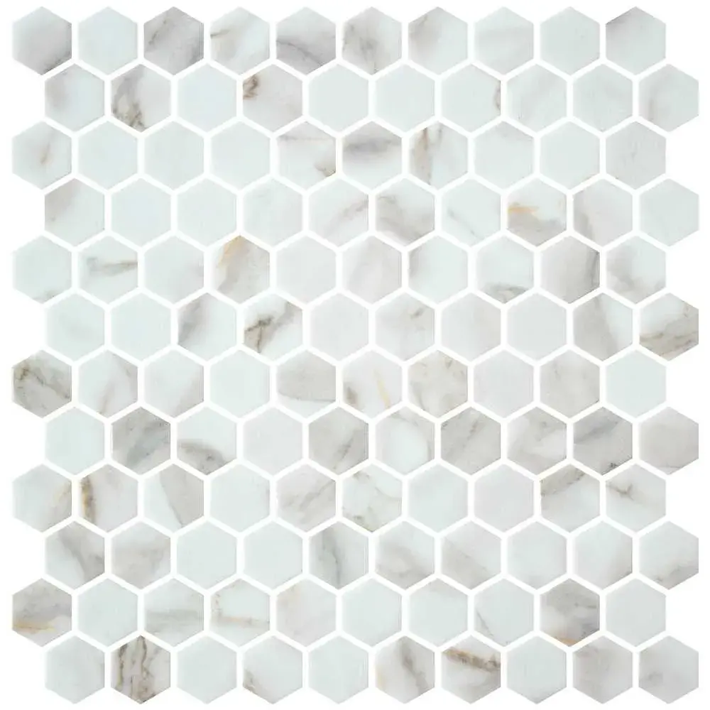 Calacatta Hex 1″ Matte