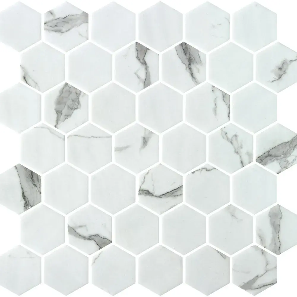 Statuario Hex 2″ Matte