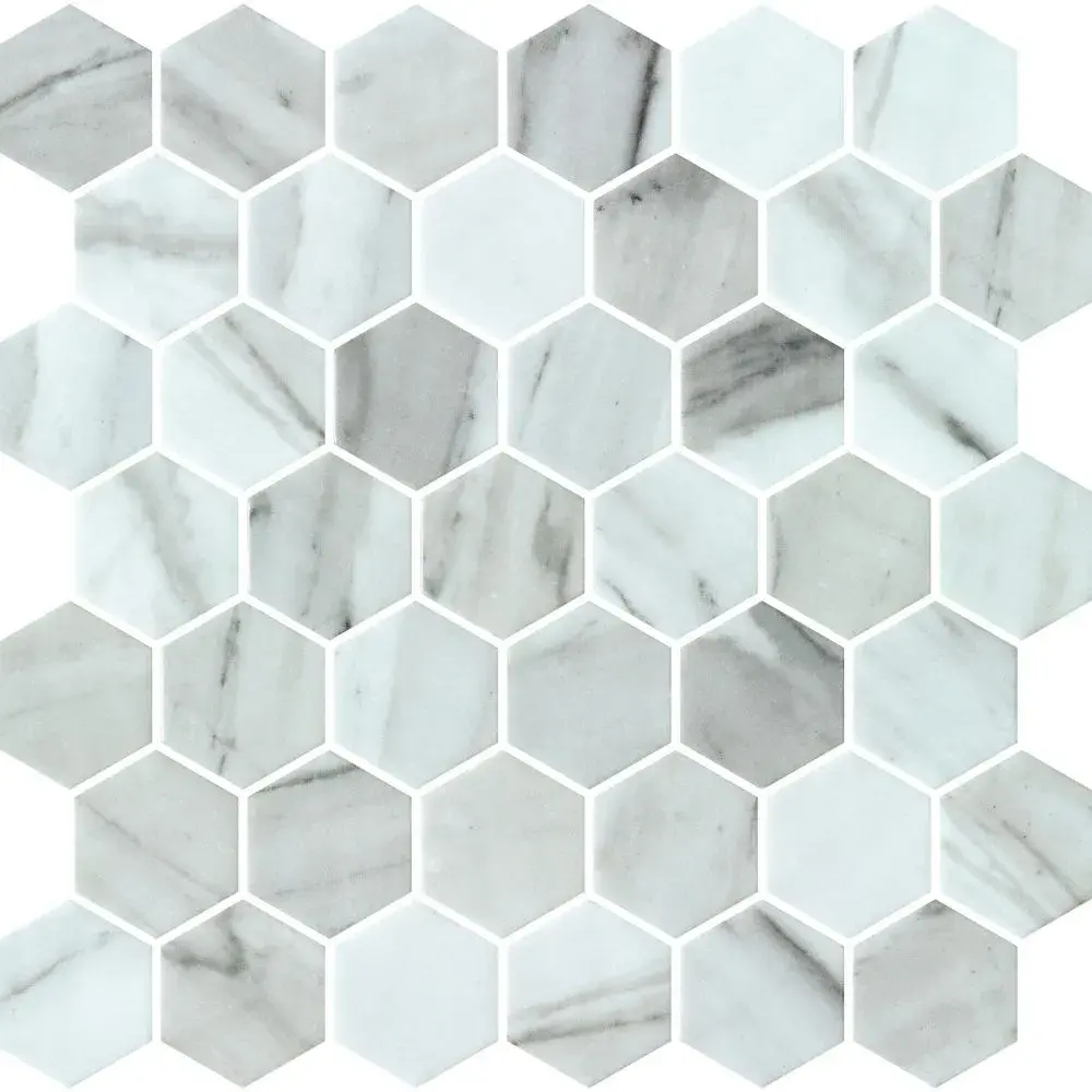 Carrara Hex 2″ Matte