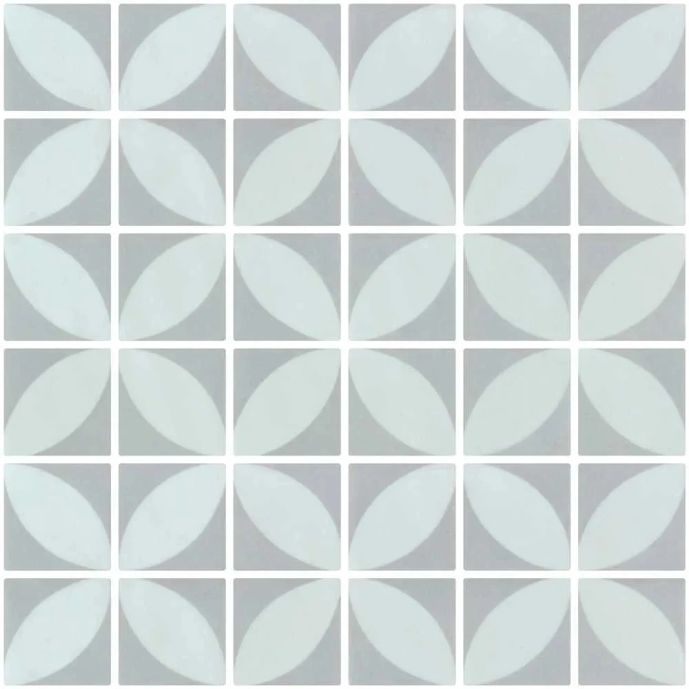 Azalea Lt Grey 2X2 Mosaic