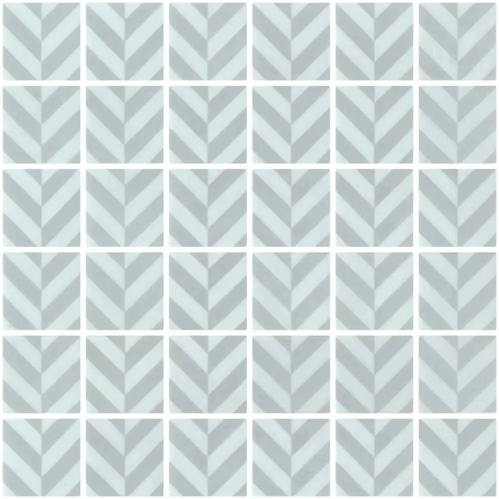 Chevron Lt Grey 2X2 Mos