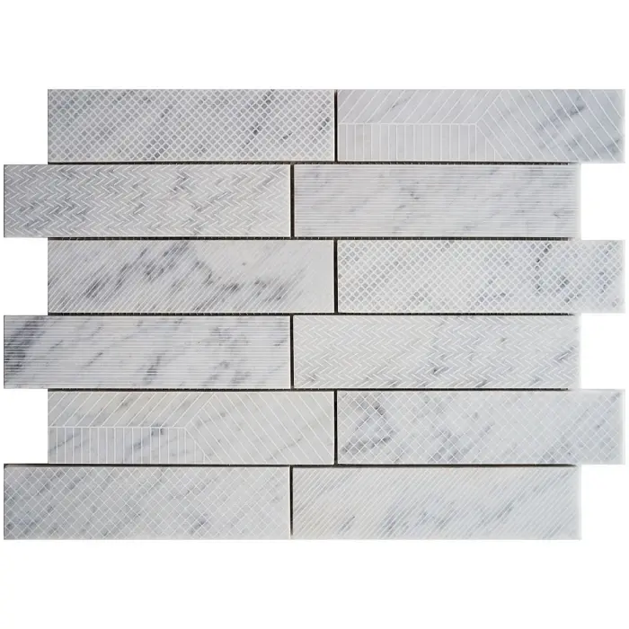 Carrara 2X8 Mosaic Matte