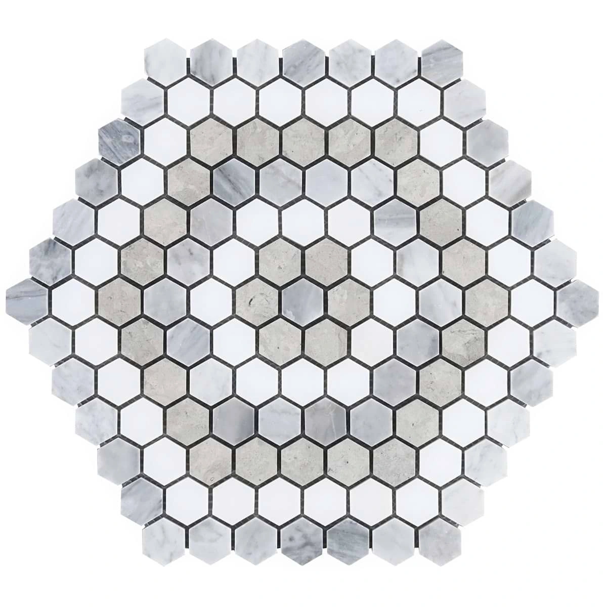 Helios Honeycomb Beige & Gray Polished Marble
