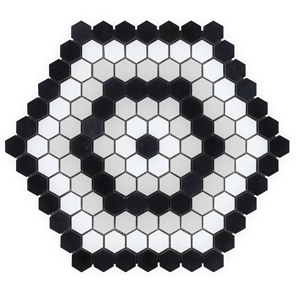 Helios Honeycomb Black & White Polished Marble