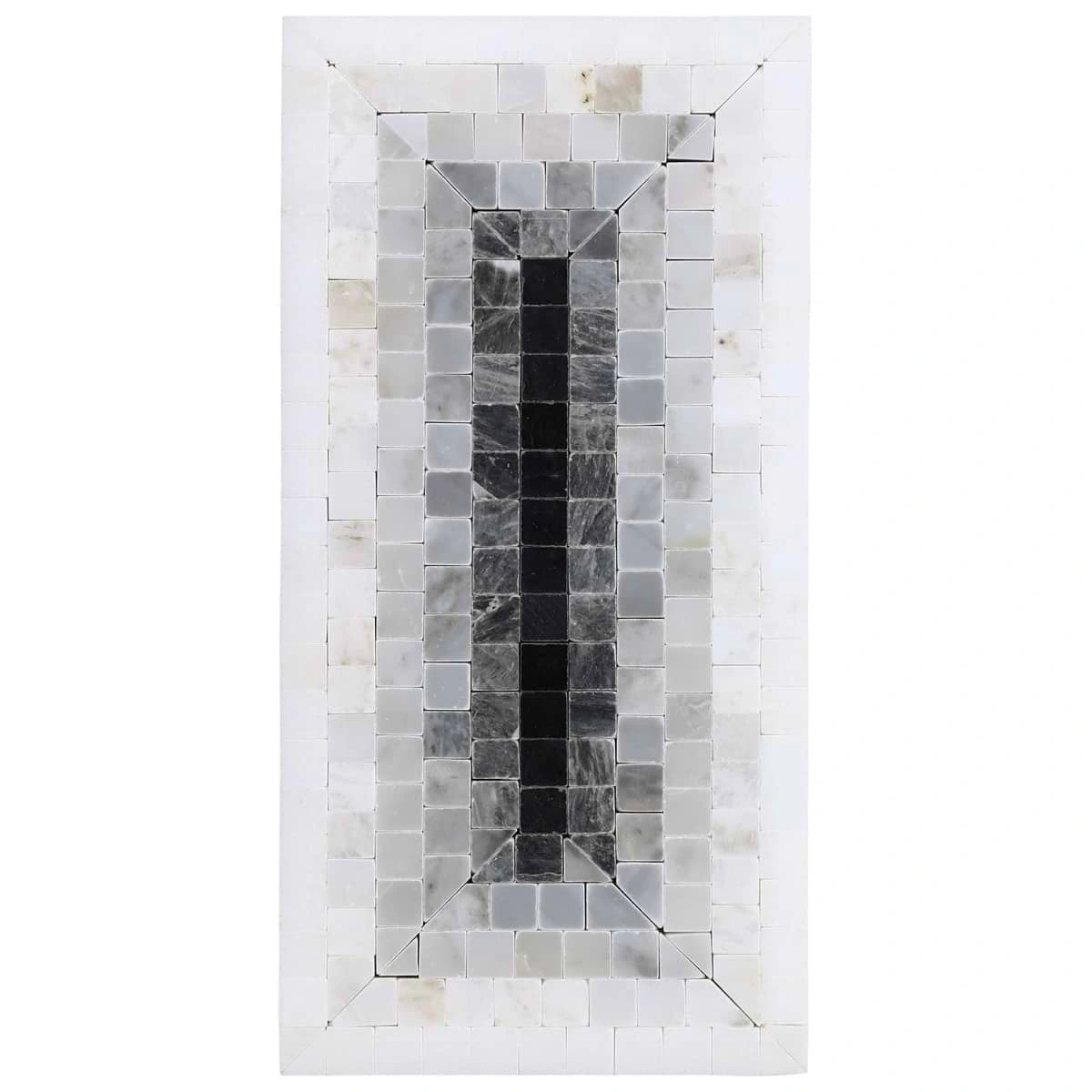 Imogen Grigio 4x9 Rectangle Marble Micro Mosaic Polished Marble