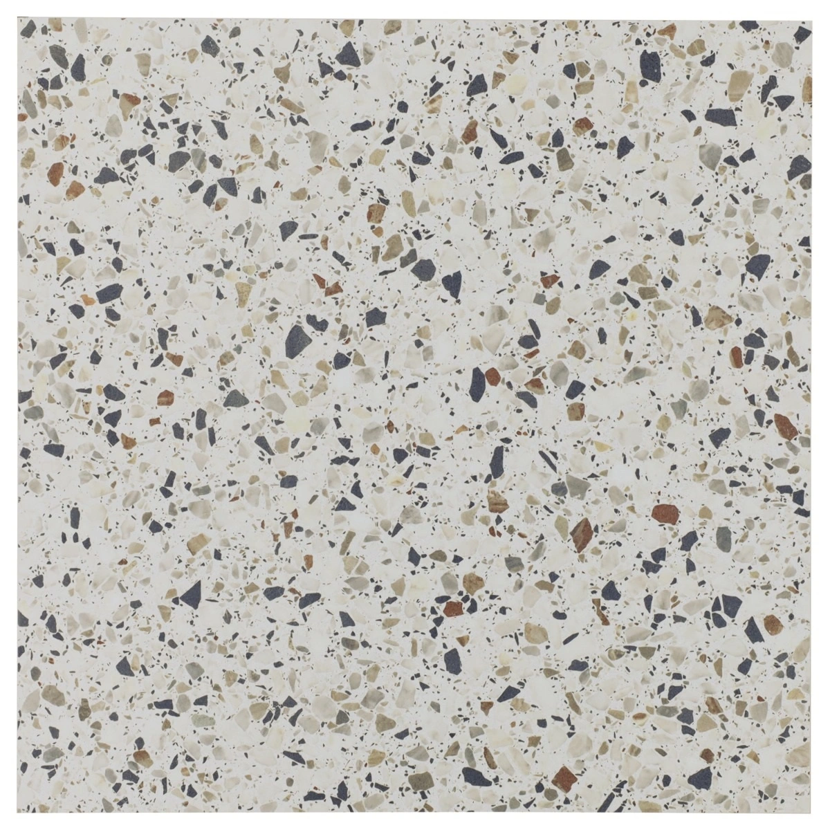 Kado Flakes Ice White Terrazzo Look Matte Porcelain Tile