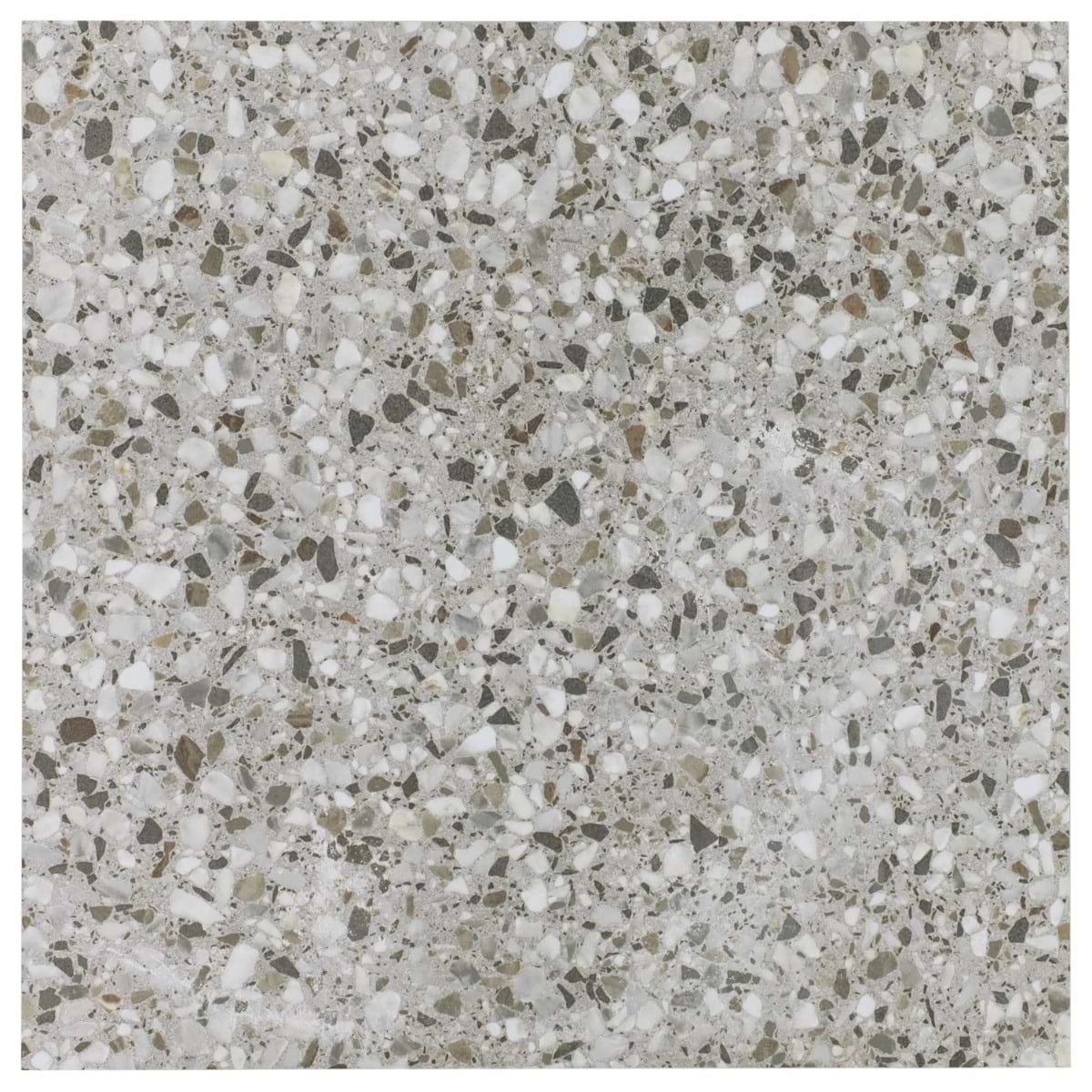 Kado Flakes Smoke Gray Terrazzo Look Matte Porcelain Tile