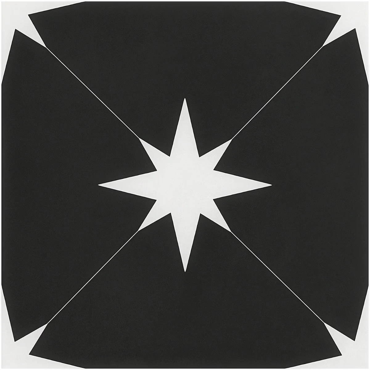 Levant Nero 9x9 Matte Porcelain Tile