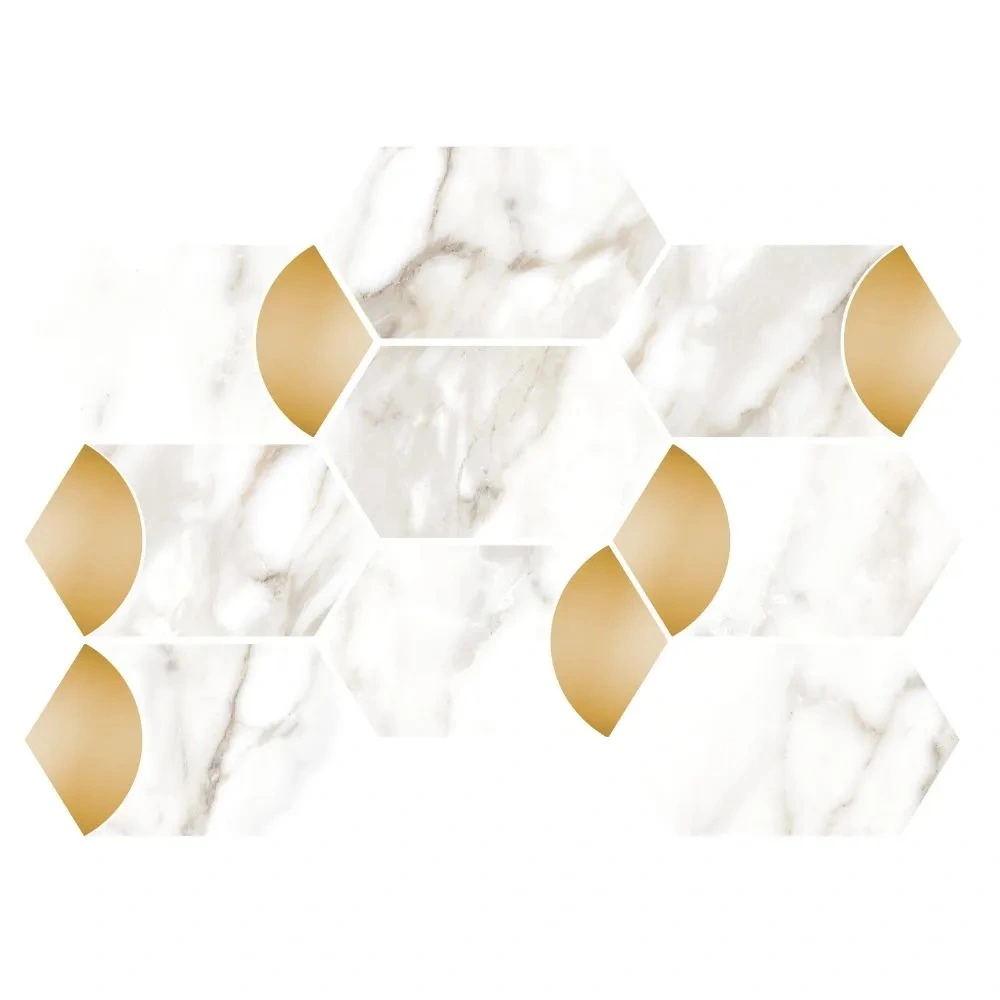 Grey Hex W/ Copper Polished