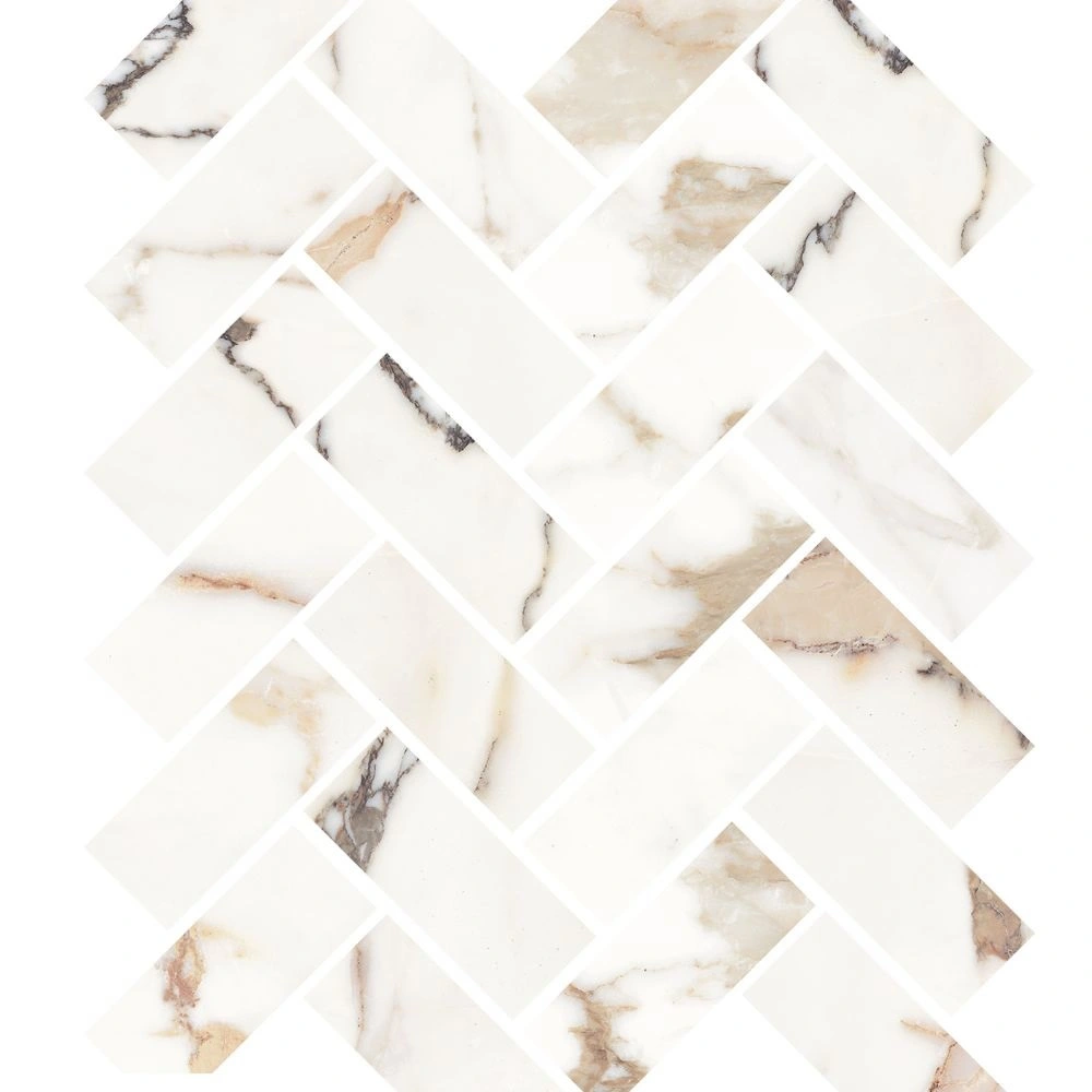 Oro Herringbone Mosaic Satin