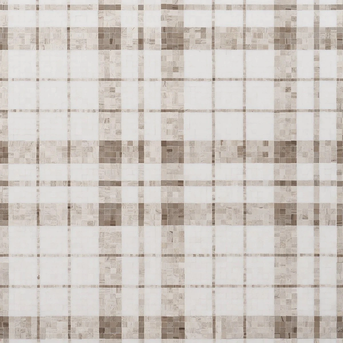 Madras Plaid Wooden Beige - Thassos- Athens Gray- & Wooden Beige