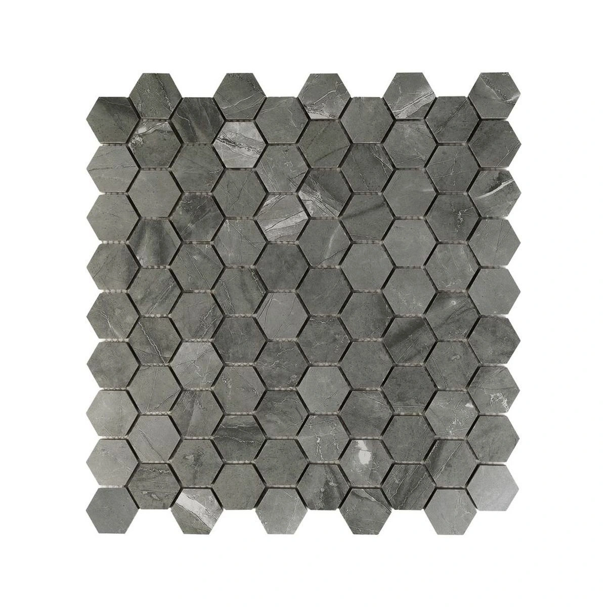 Gris Naturalle Hexagon Mosaic Matte