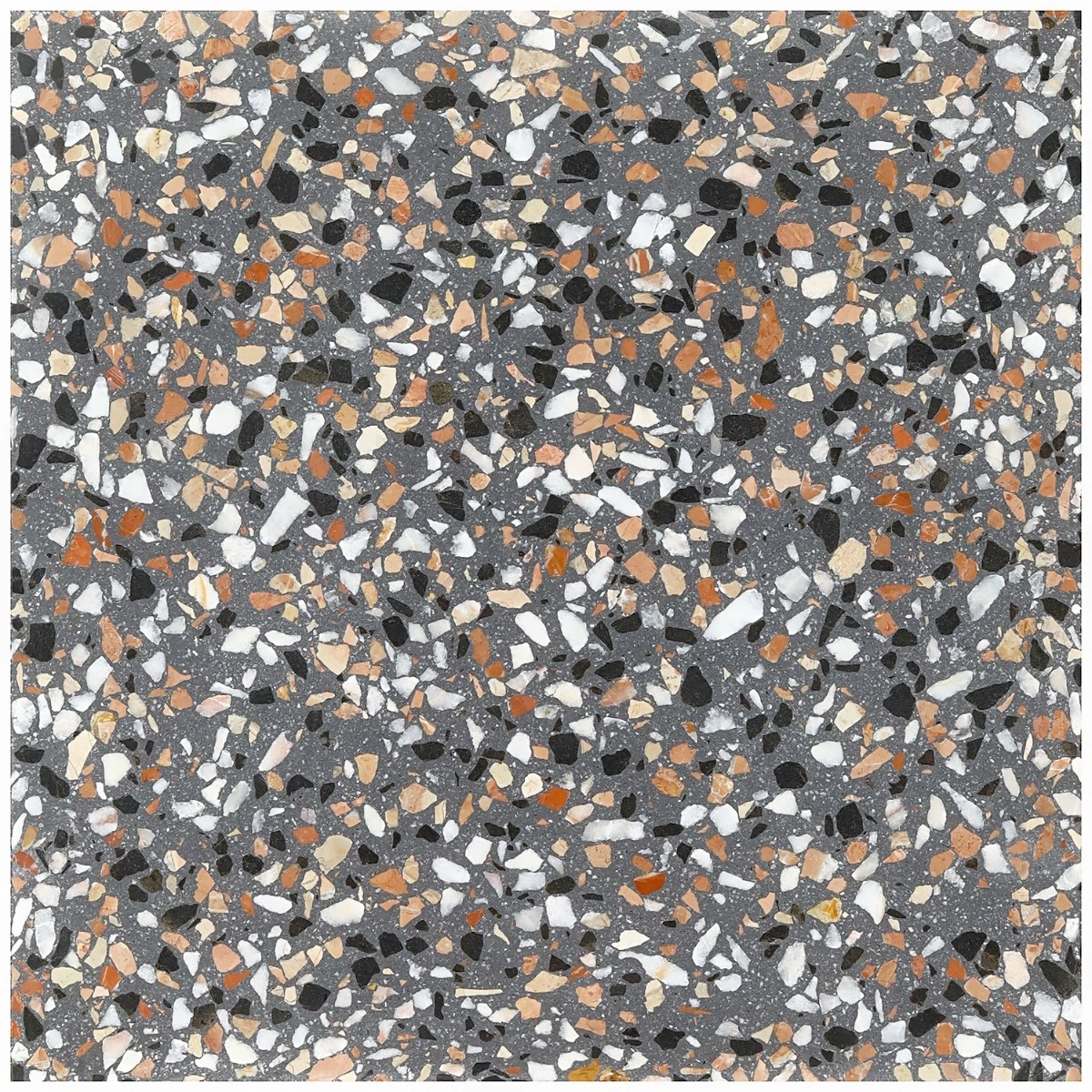 Marmi Terrazzo Paradiso Gray 16x16 Polished Terrazzo Tile