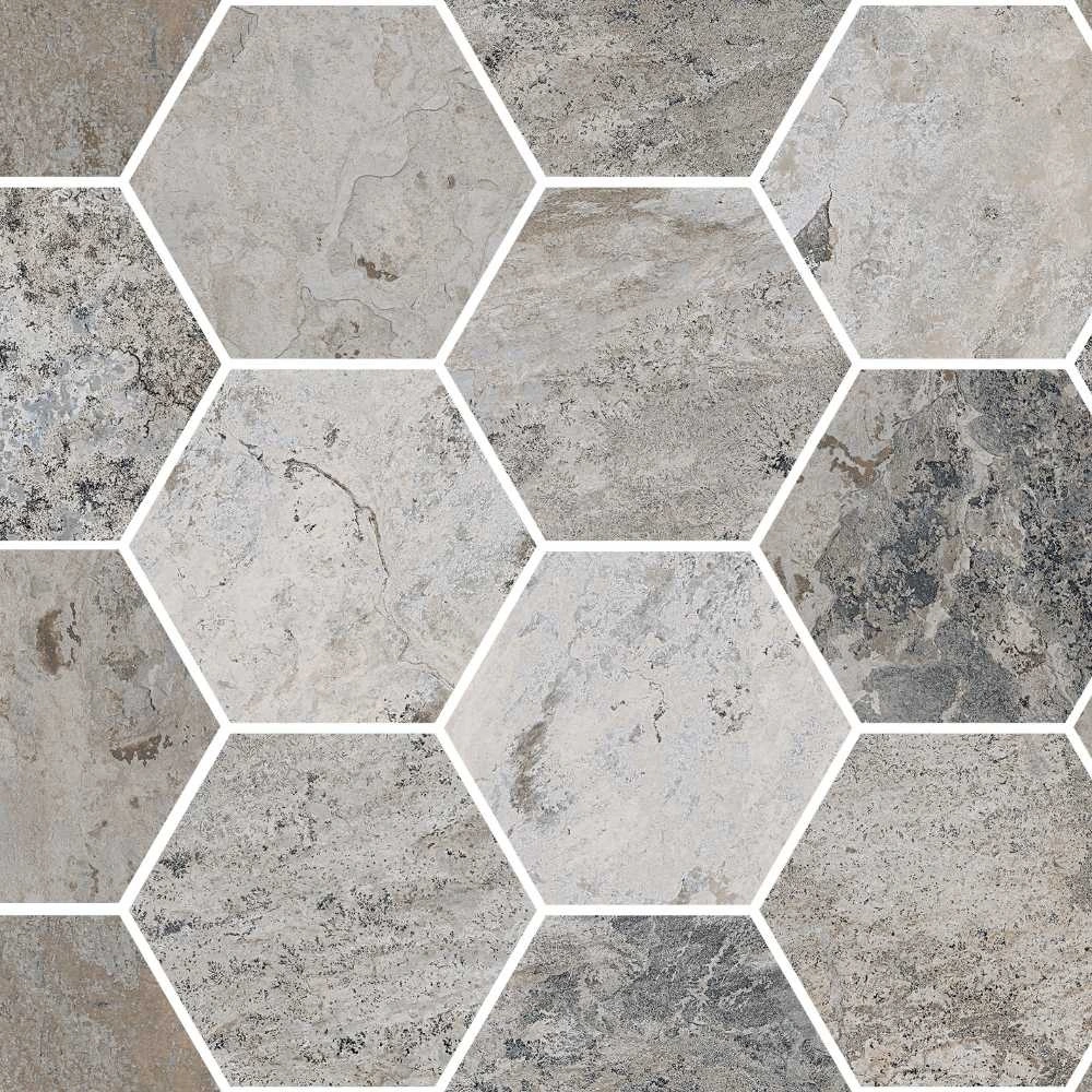 Fog 3″ Hex Mosaic Matte