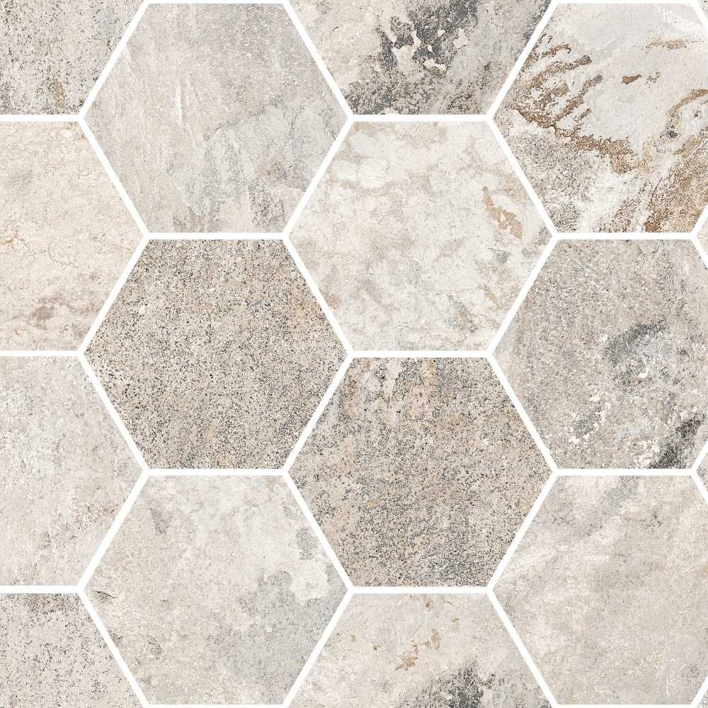 Mud 3″ Hex Mosaic Matte
