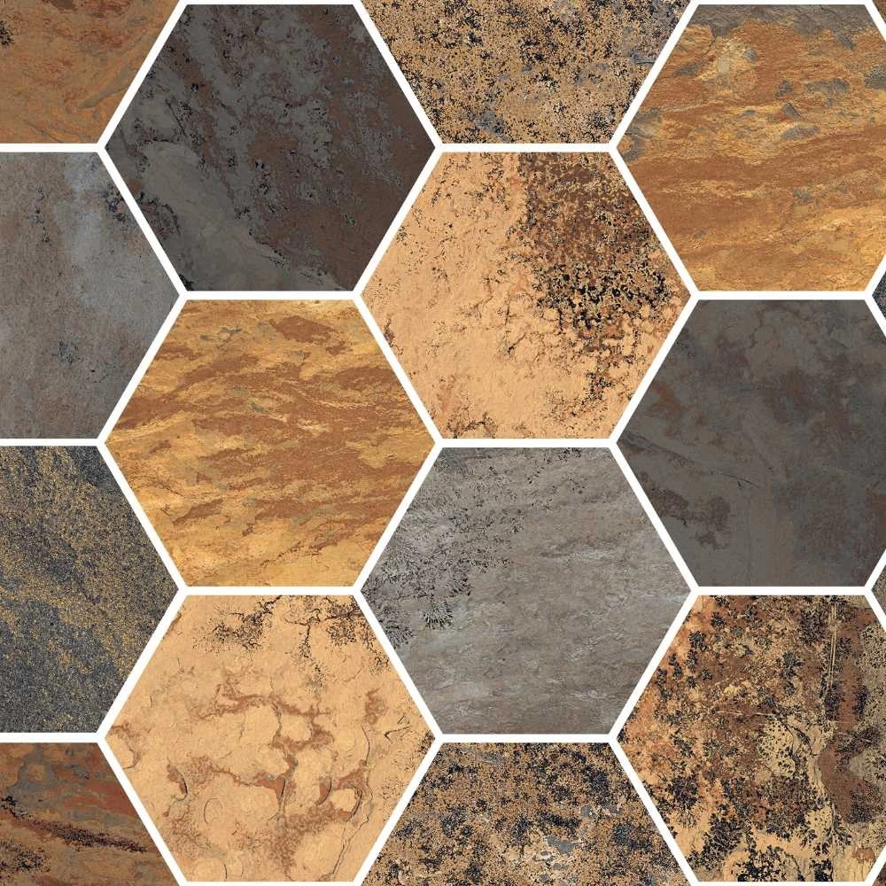 Sunset 3″ Hex Mosaic Matte