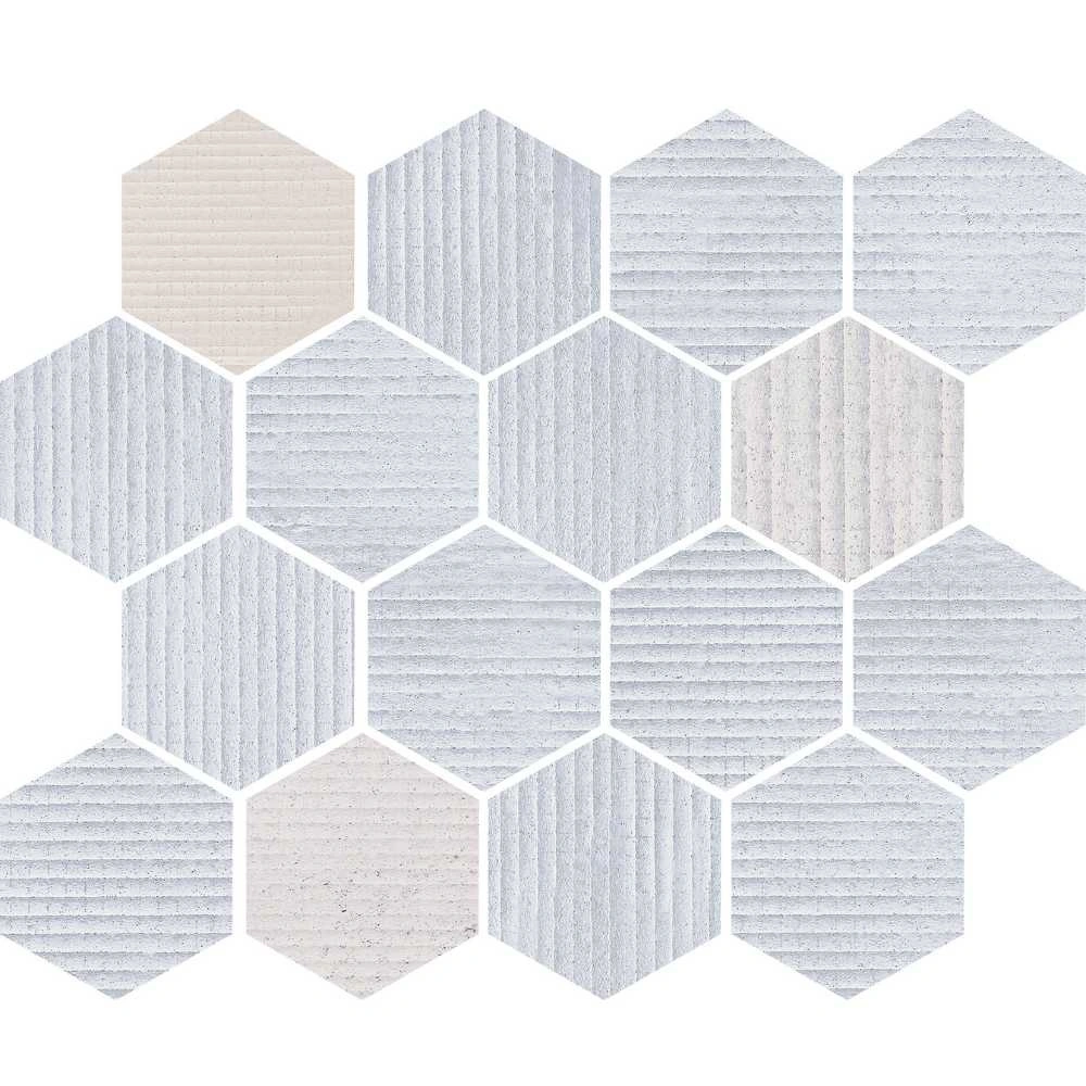 Blue Hexagon Mosaic Matte