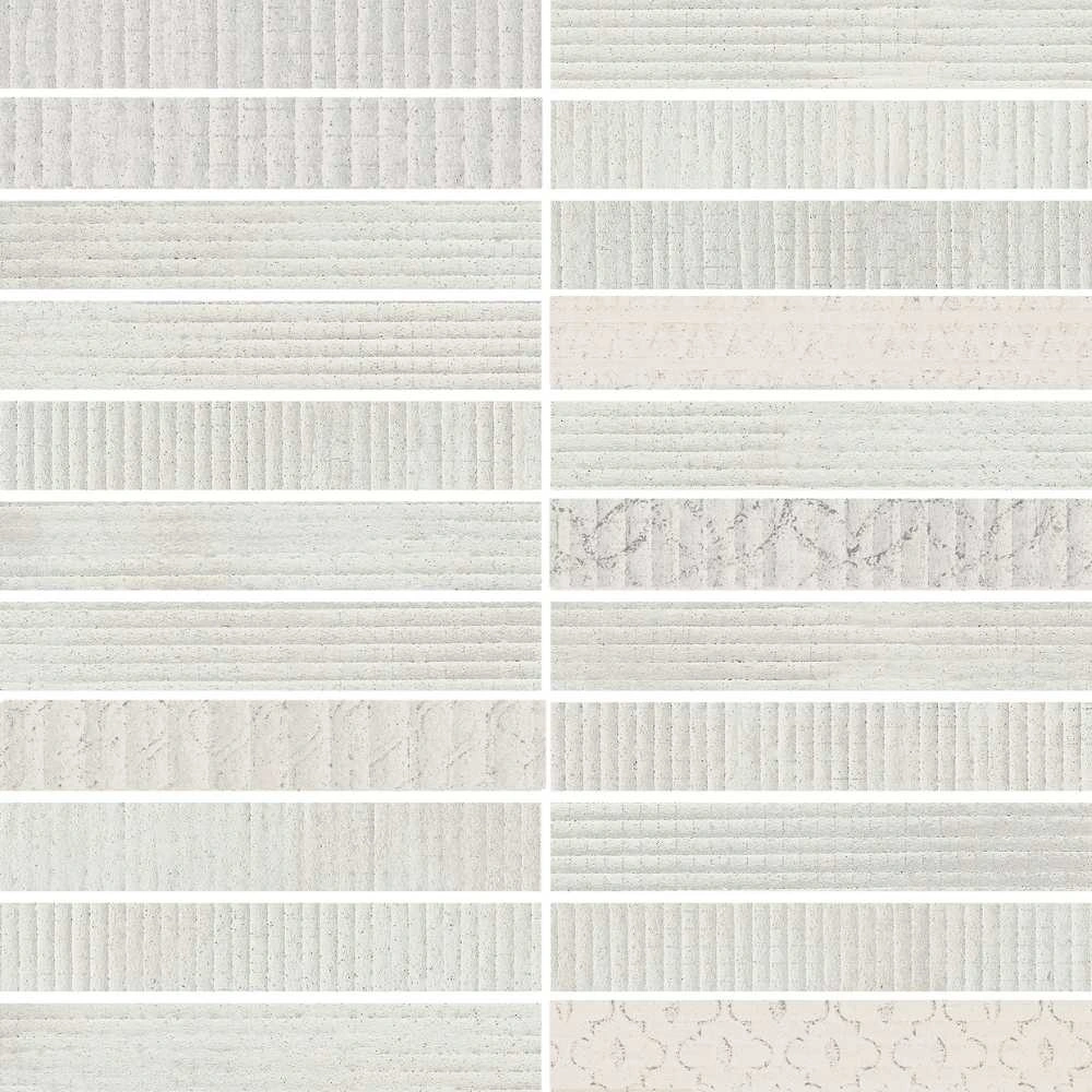 Grey 2X2 Stack Mosaic Matte