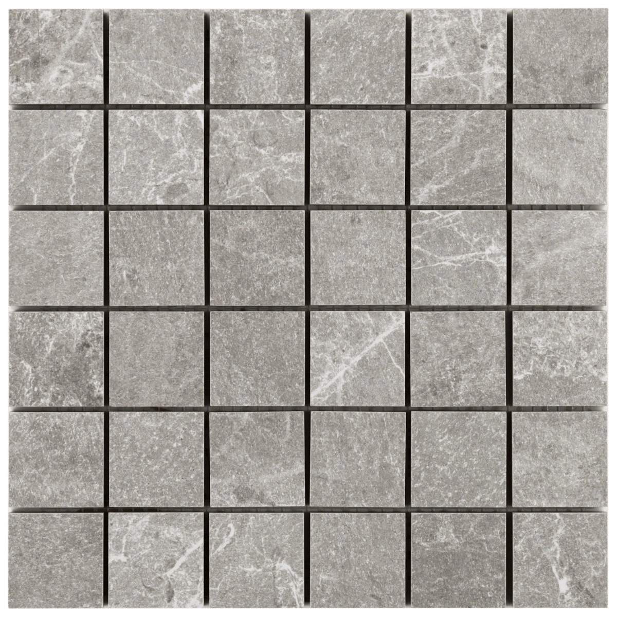 Montech Silver Gray 2x2 Matte Porcelain Mosaic Tile