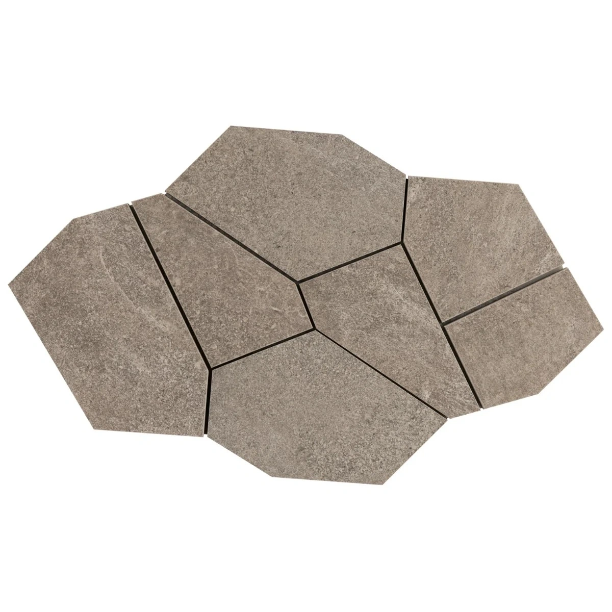 Motley Caramel Brown Organic Pattern Limestone Look Matte