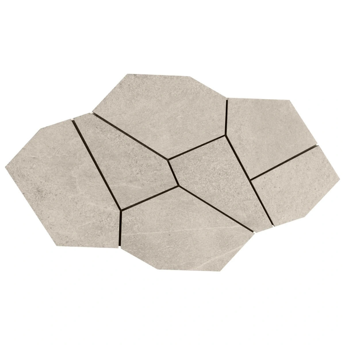 Motley Crema Beige Organic Pattern Limestone Look Matte