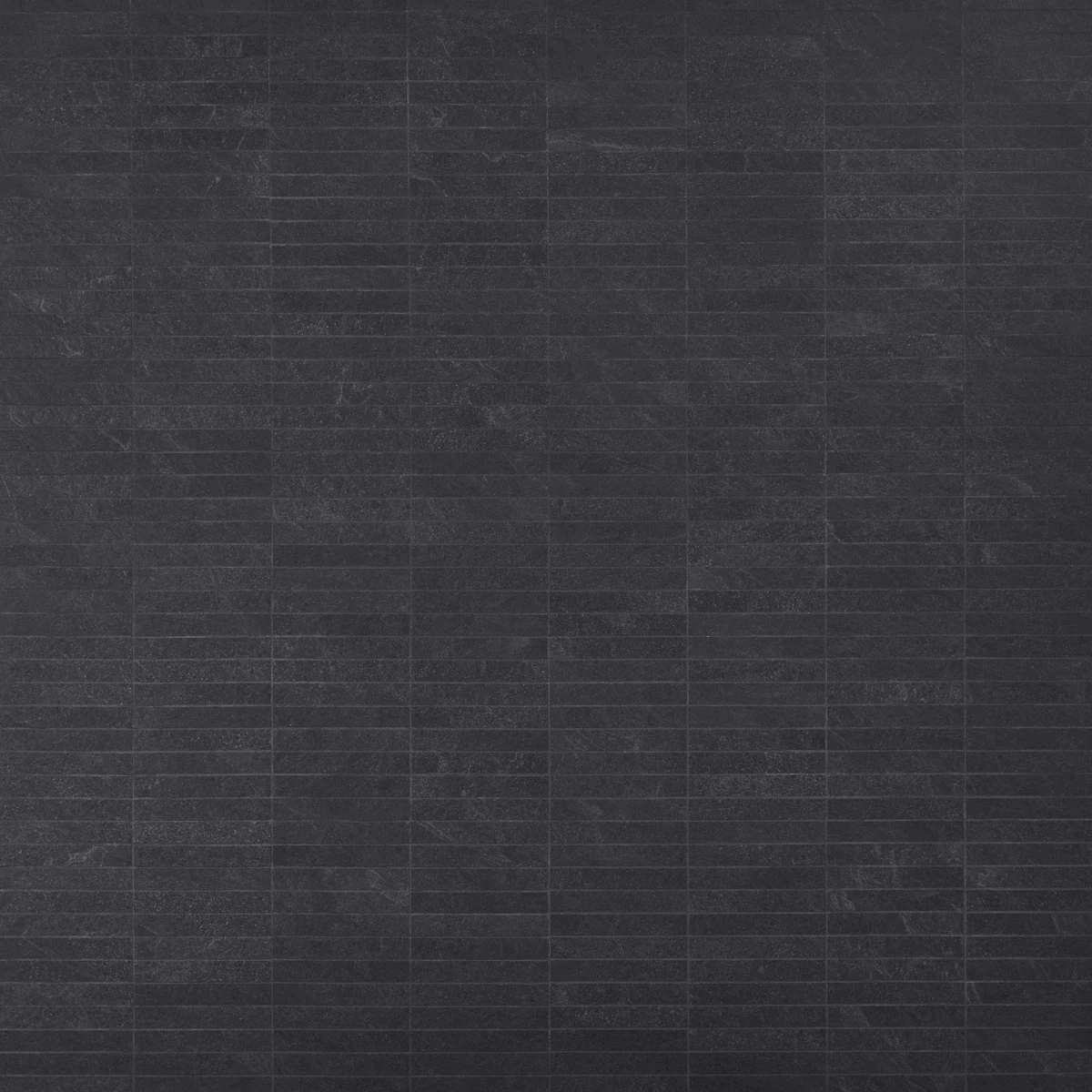 Motley Charcoal Black 1x6 Stacked Limestone Look Matte Porcelain