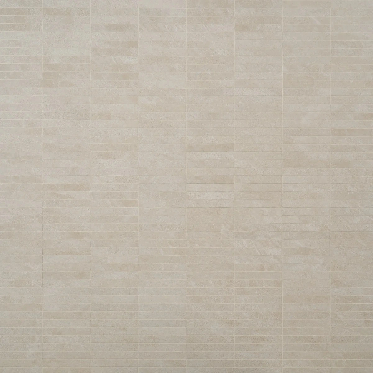 Motley Crema Beige 1x6 Stacked Limestone Look Matte Porcelain
