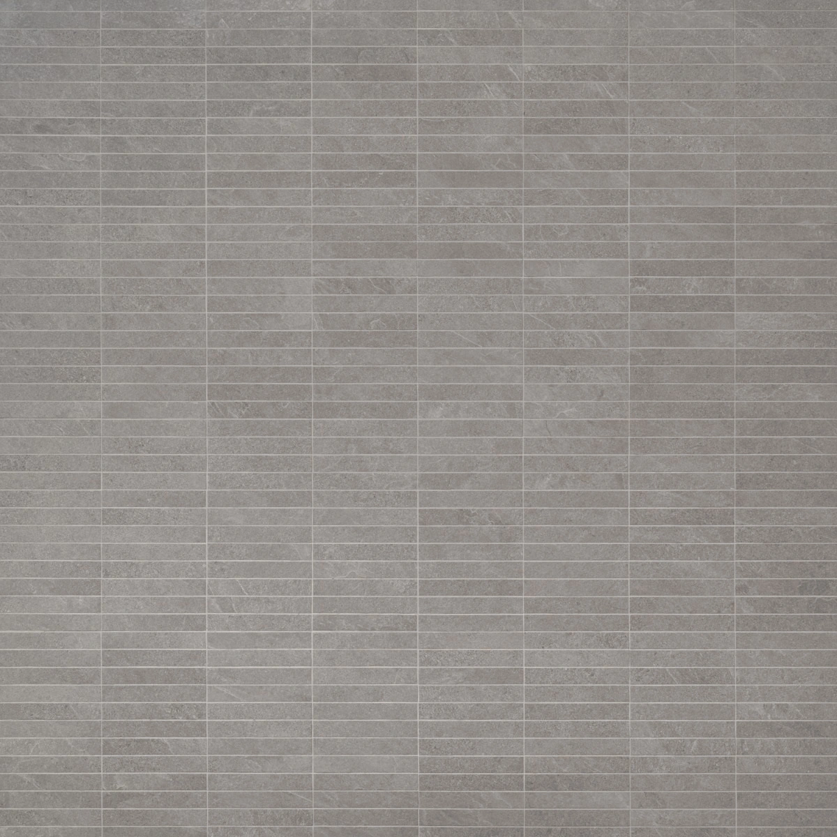 Motley Silver Gray 1x6 Stacked Limestone Look Matte Porcelain