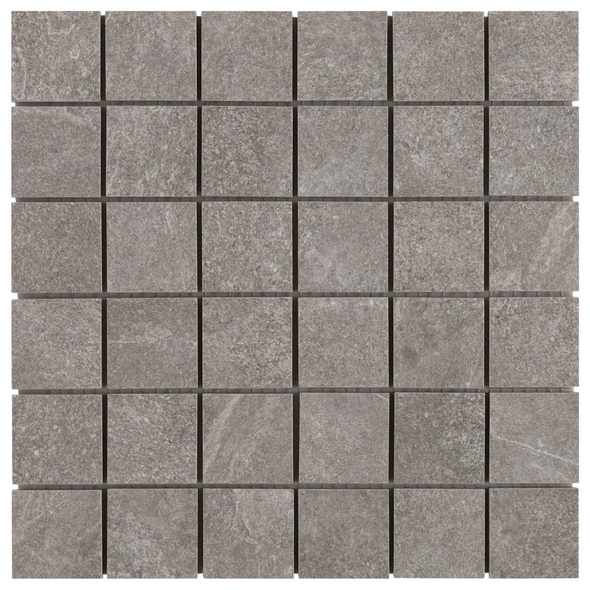 Motley Slate Gray 2x2 Limestone Look Matte Porcelain Mosaic Tile