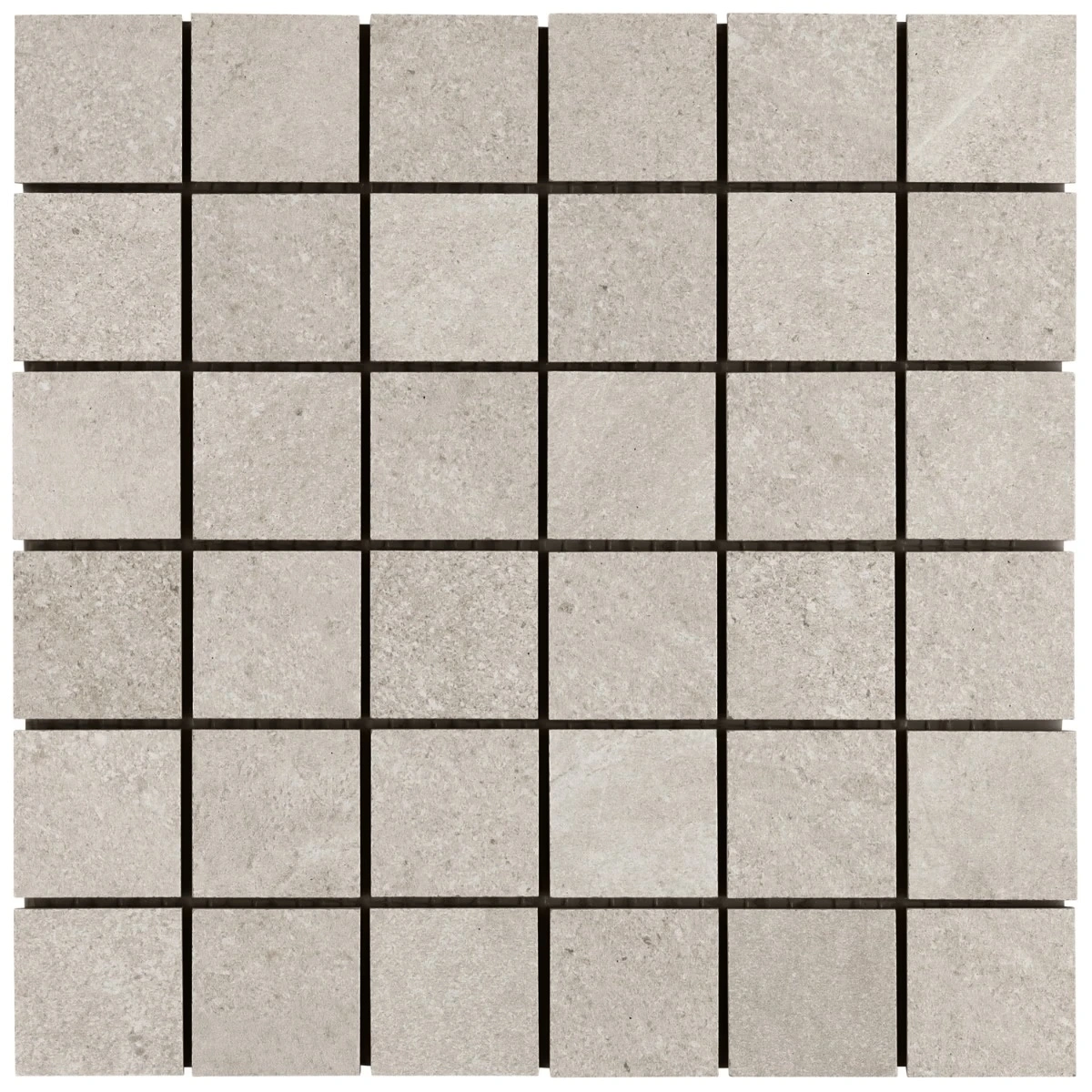Motley Linen White 2x2 Limestone Look Matte Porcelain Mosaic