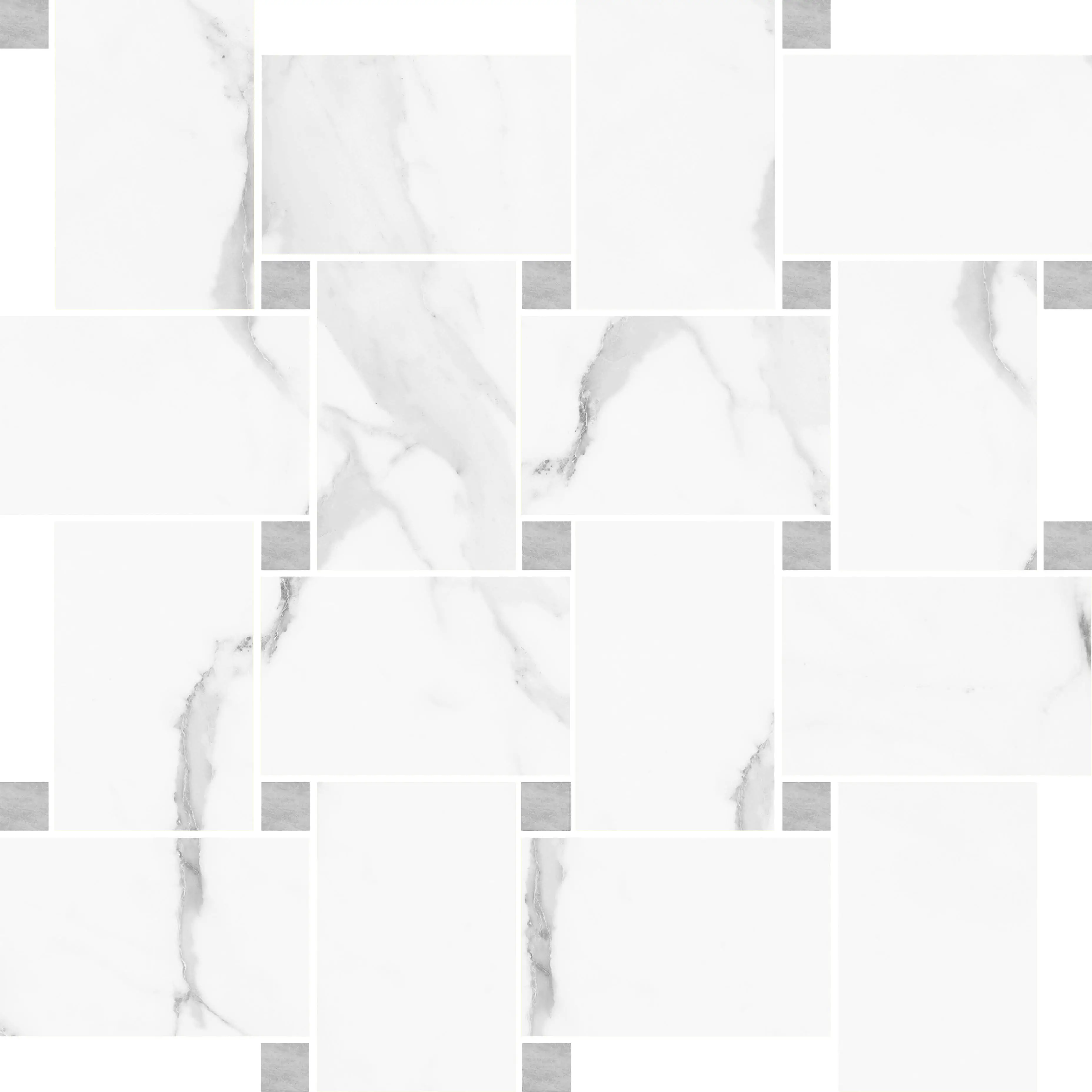 Noble Statuario Basketweave Matte Mosaic