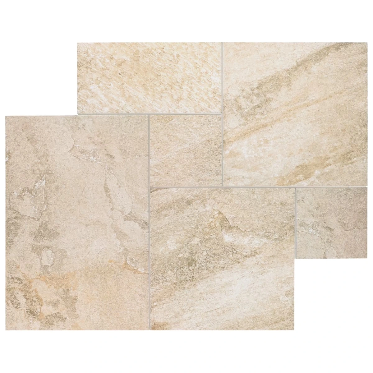 Oberon Sand Beige French Pattern Matte Porcelain