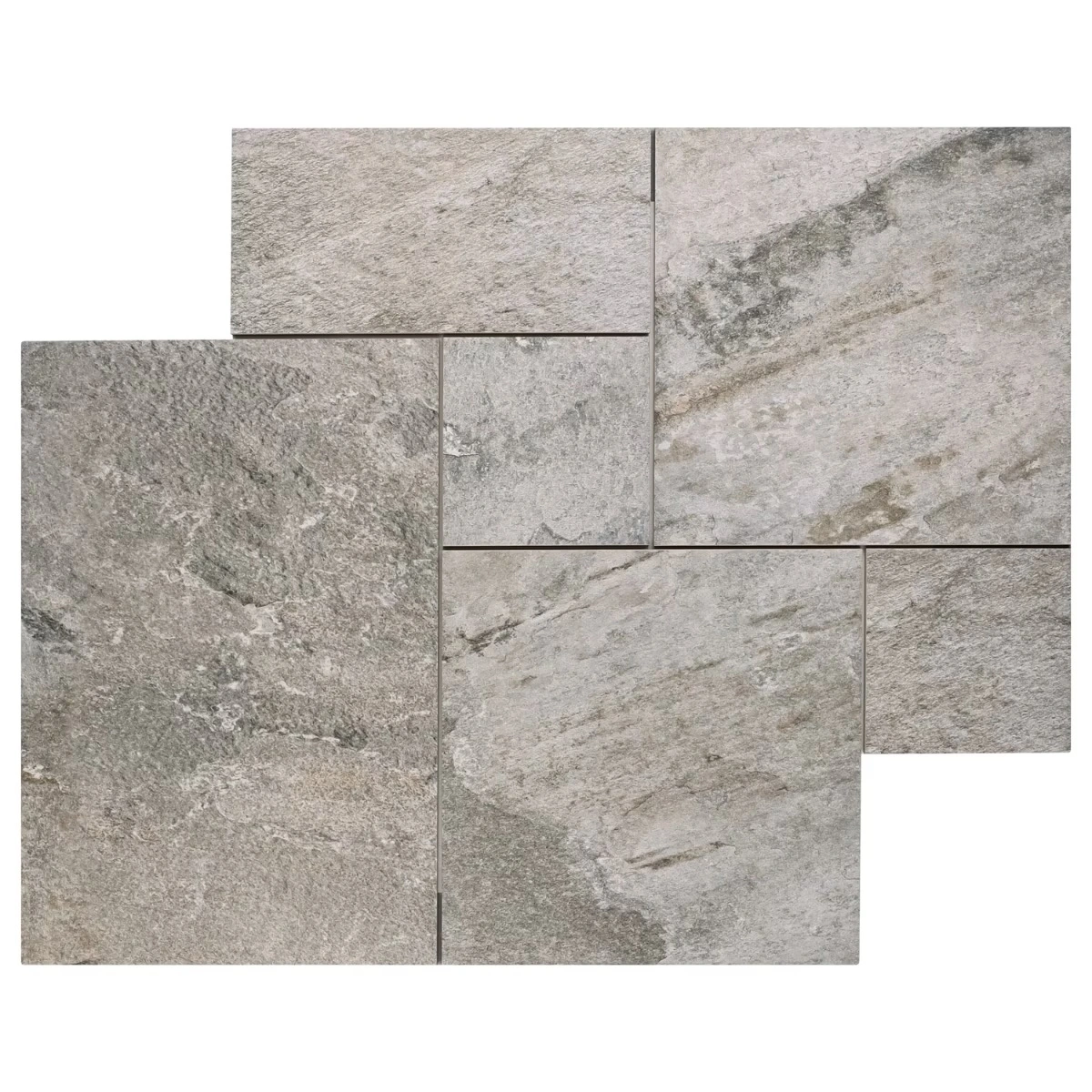 Oberon Storm Gray French Pattern Matte Porcelain