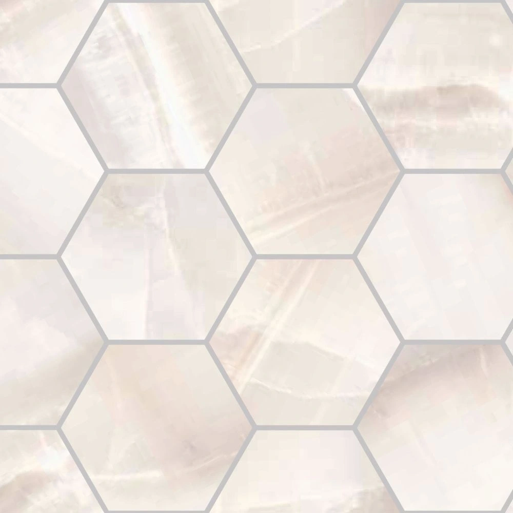 White 4″ Hex Polished