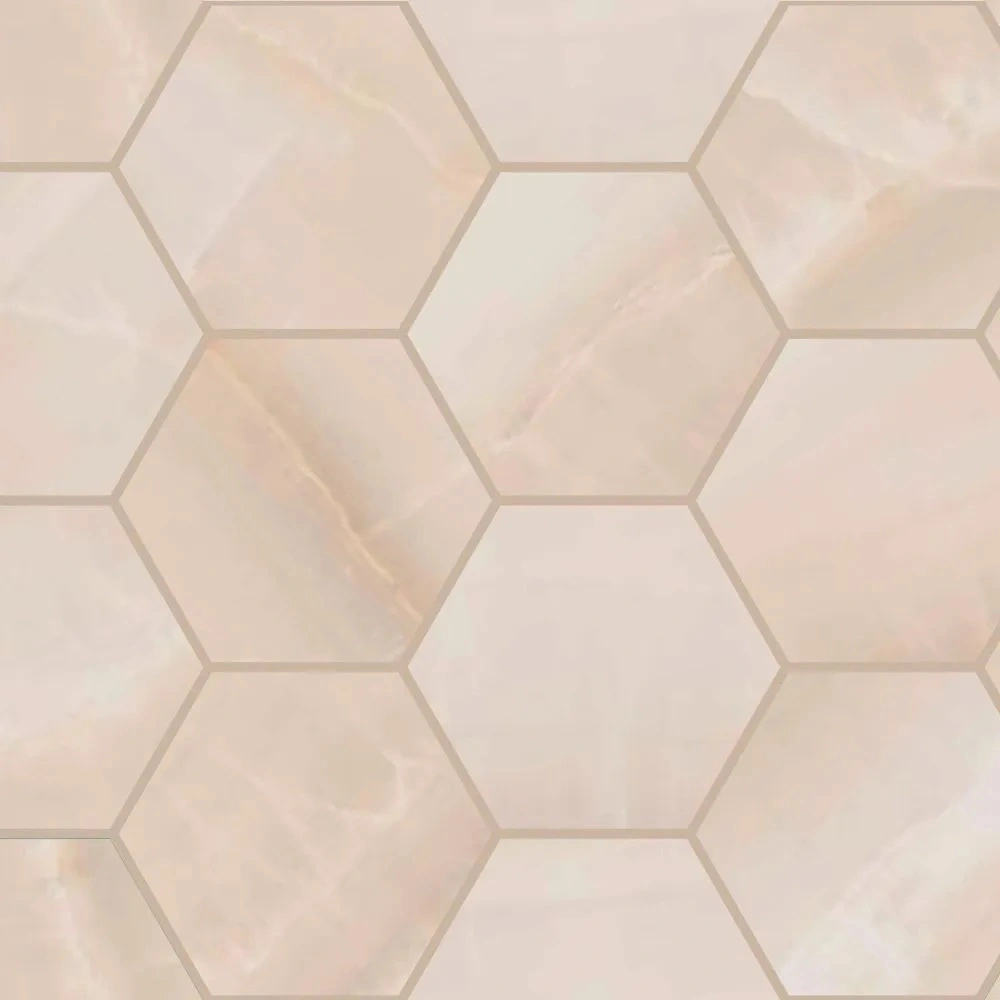 Ivory 4″ Hex Polished
