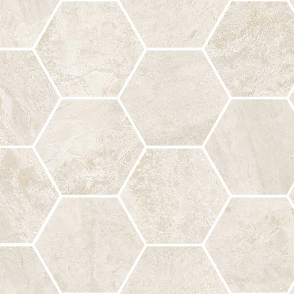 Beige 4″ Hex Polished